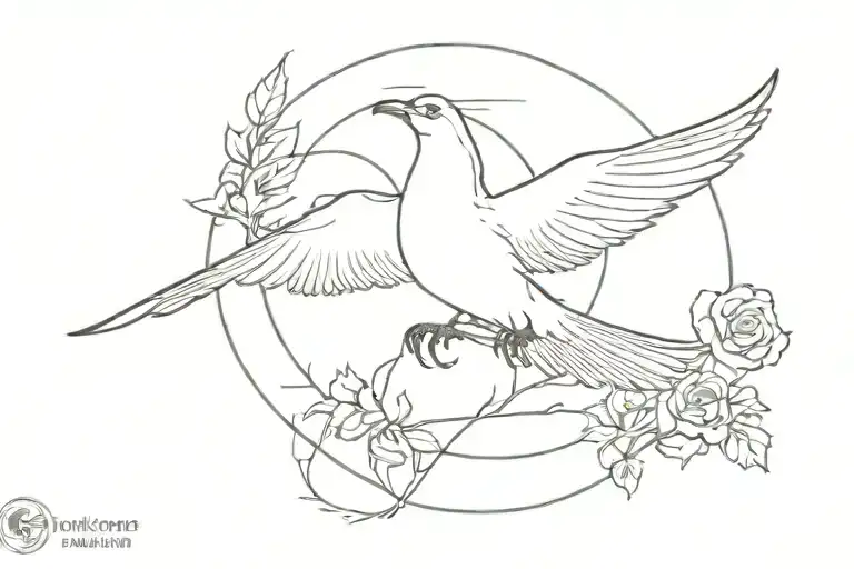 Greatful Dead With A Bird Flying