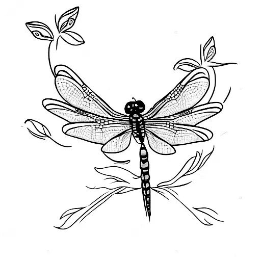 A Dragonfly Perched On A Blooming Flower