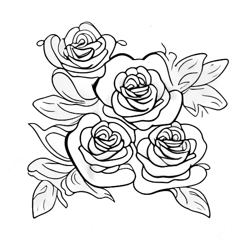 Ring With Violets And Roses