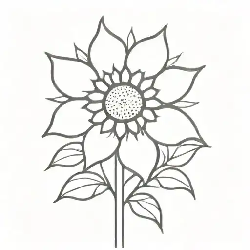 A Minimalist Design Of A Sunflower Made Out Of Various Types Of Candy