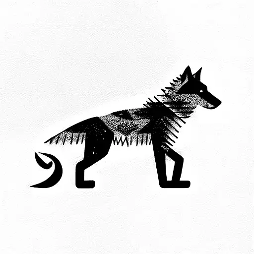 Nordic Runes Wolf