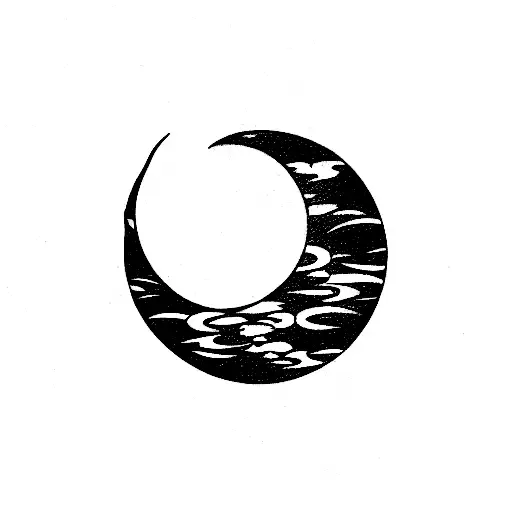 Crescent Moon Made Of Flower