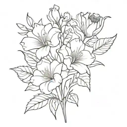 Birth Flower Bouquet From June August September And October