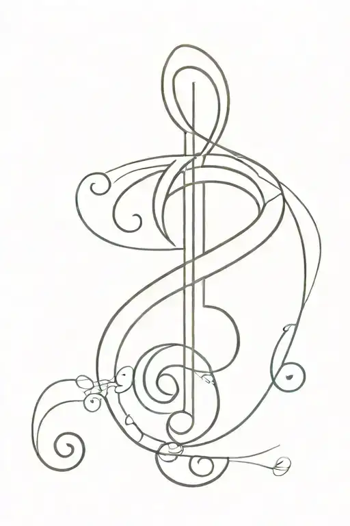 Treble Clef And Fish Hook