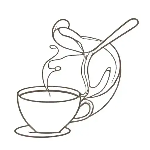 Spoon Full Of Liquid Pouring Coffee