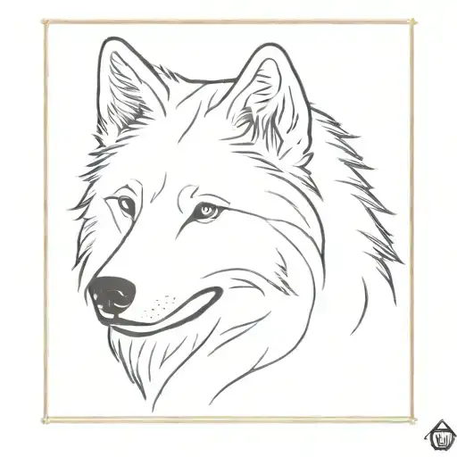 Samoyed Wolf Head