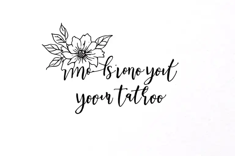 Simple Floral With Text