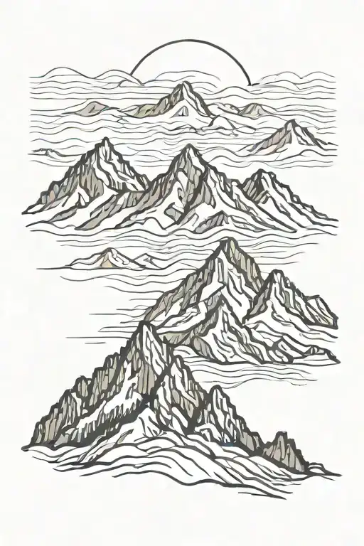 Mountain Range Silhouette