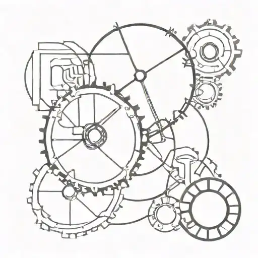 Abstract Gears And Sophisticated Organic Lines