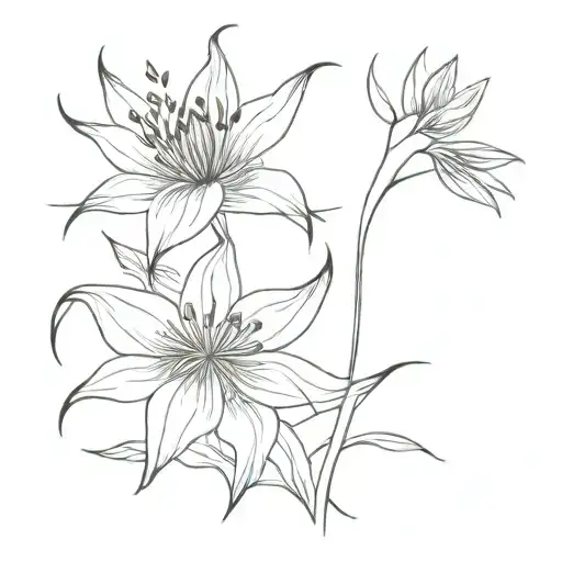 Spider Lily And Sunflower