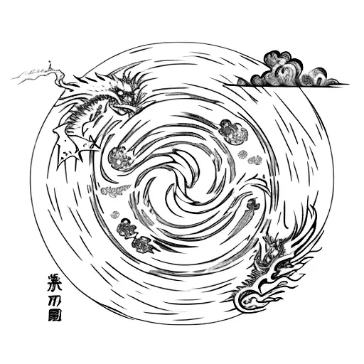 Van Gogh Starry Night With Dragon