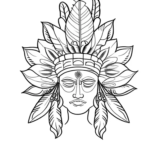 Flower And Indian Headdress