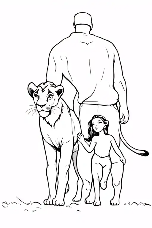 Simba And His Daughter Walking