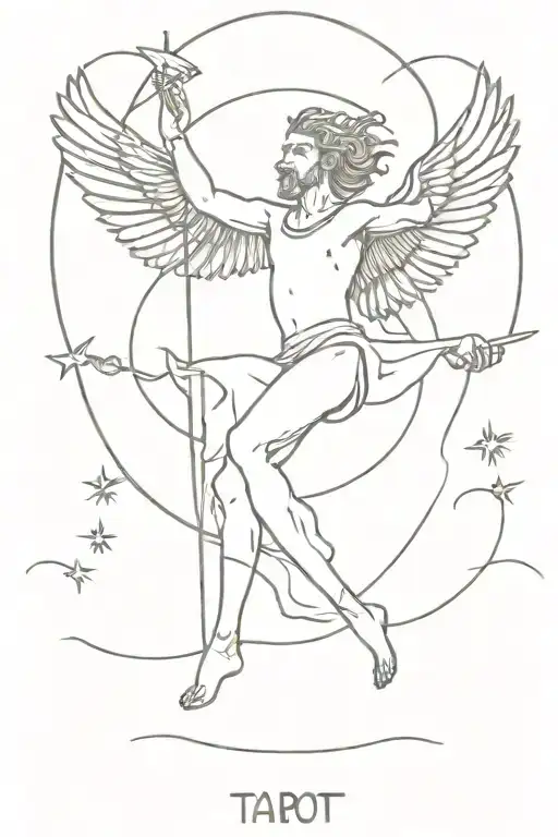 Tarot Card Replacing The Fool With Icarus Falling