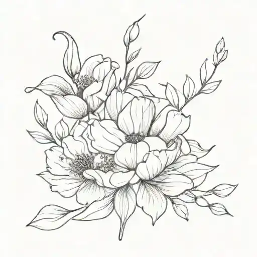 Birth Flowers Intertwined May & October