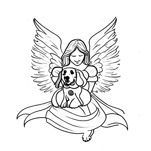 Angel With Dog