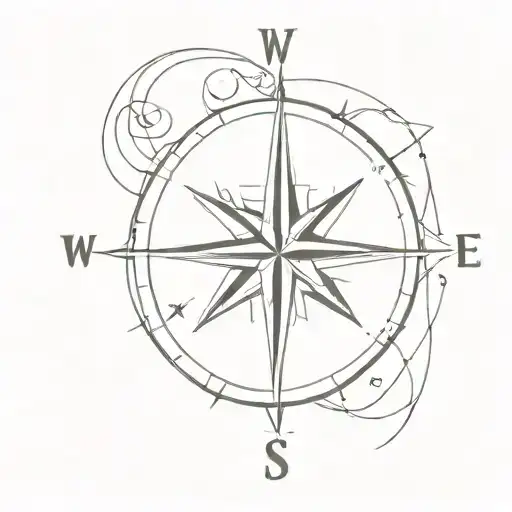 Compass Representing Living On West And East Coast