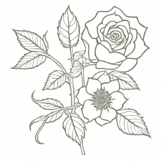 Rose And Sunflower Entertained