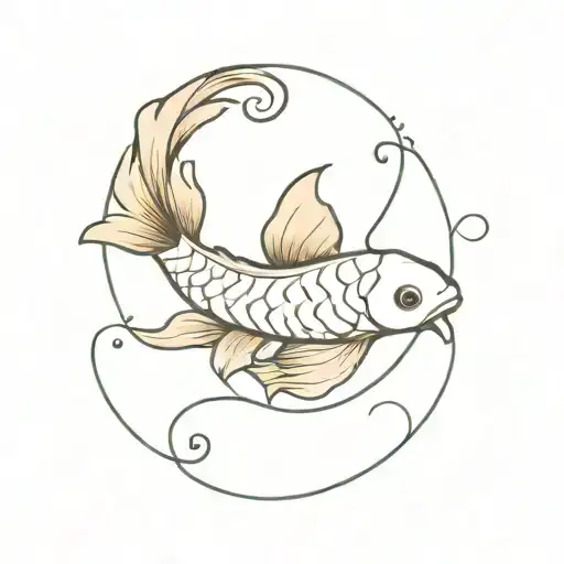 Koi Fish Clover Leaf