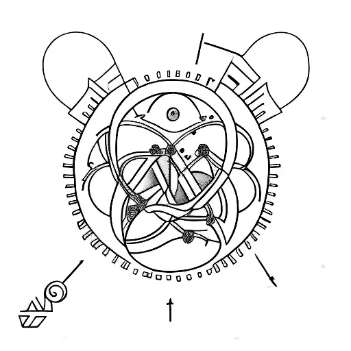 Make A Tattoo Model With The Symbol Of Dopamine And Serotonin