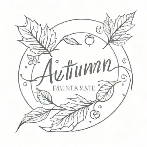 Tattoo With The Word Autumn