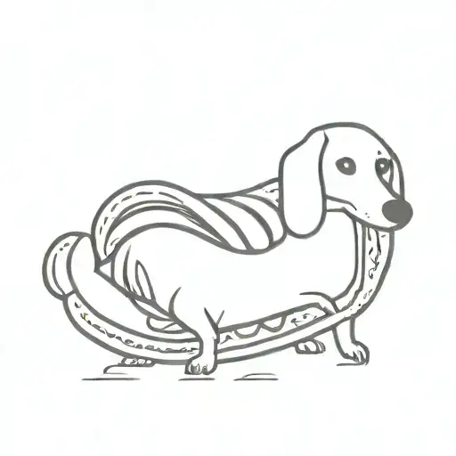 Hot Dog With Three Legs Splayed