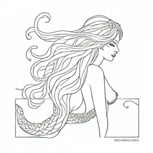 Delicate Long Hair Mermaid