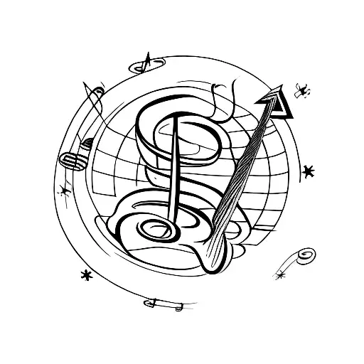 A Stack Of Books With A Treble Clef Symbol On Top