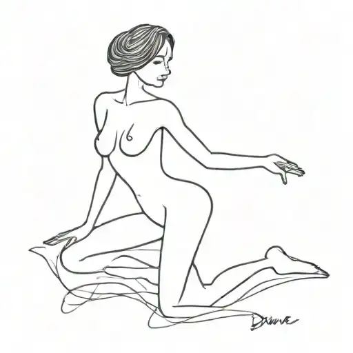 Word 'Dance' That Transforms Into Woman Silouette