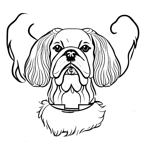 A Tattoo Of A Stylish English Cocker Spaniel Portrait