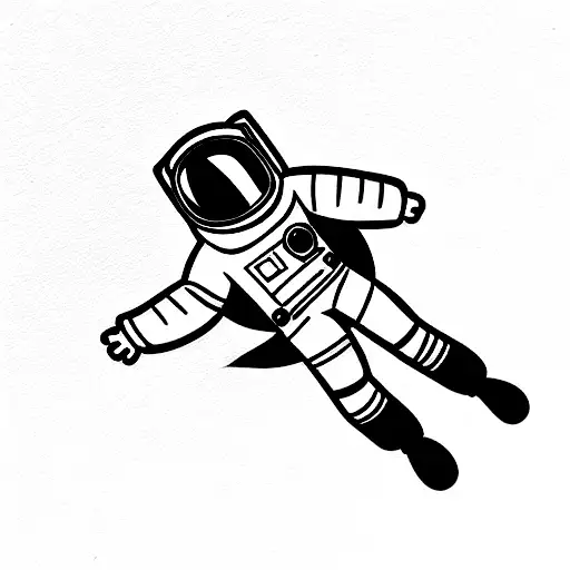 Astronaut In Space Riding A Sports Cars