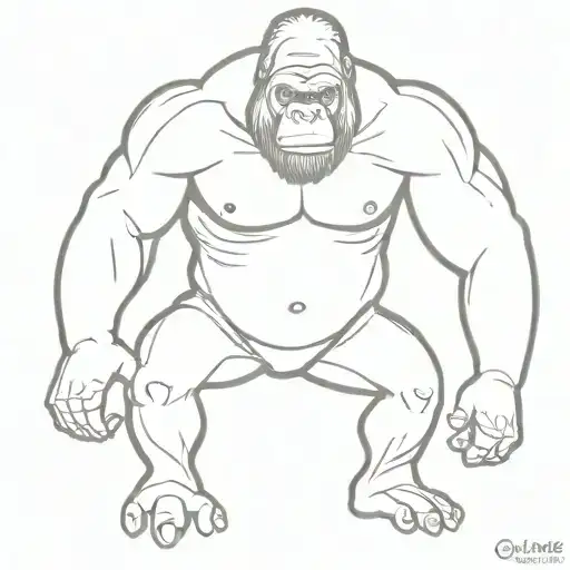 Muscular Gorilla Body