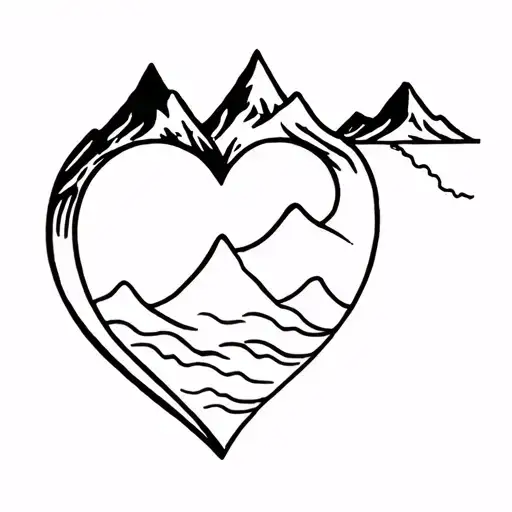 Mountain Ocean Heart