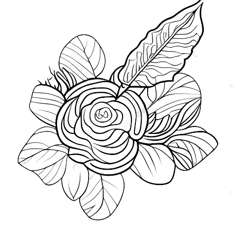 A Losango With A Turtle Inside Surrounded By Hibiscus Flowers