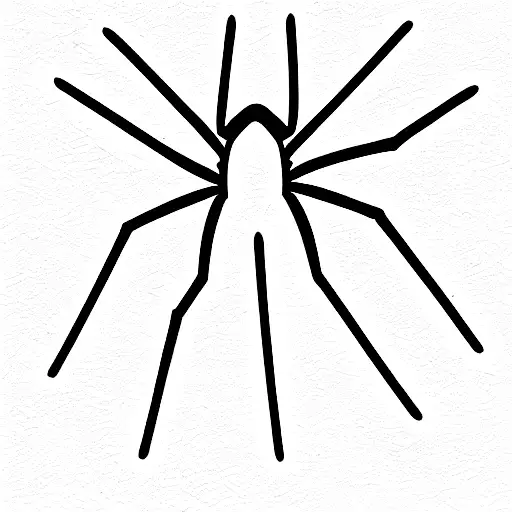 Spider Hanging In A Messy Web