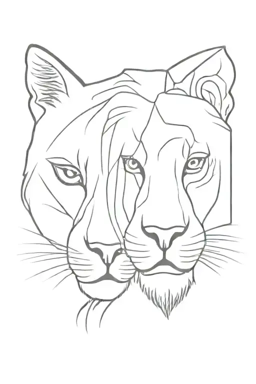Cat And Lion Face