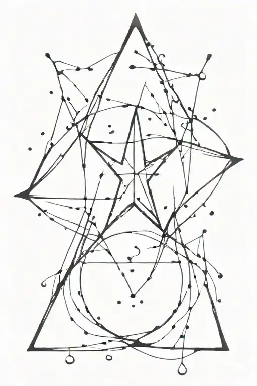 Water Streaks And Drops Surrounding A 4 Point Star