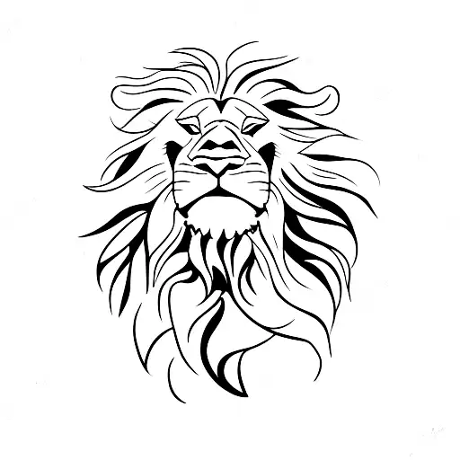 A Lion Made Of Coffee Beans