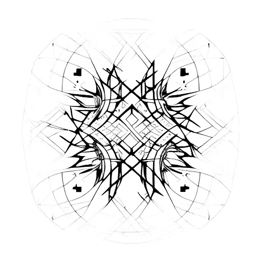 An Abstract Representation Of Lines Of Code Forming A Dynamic Pattern