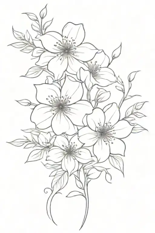 Fine Line Flowy Bouquet