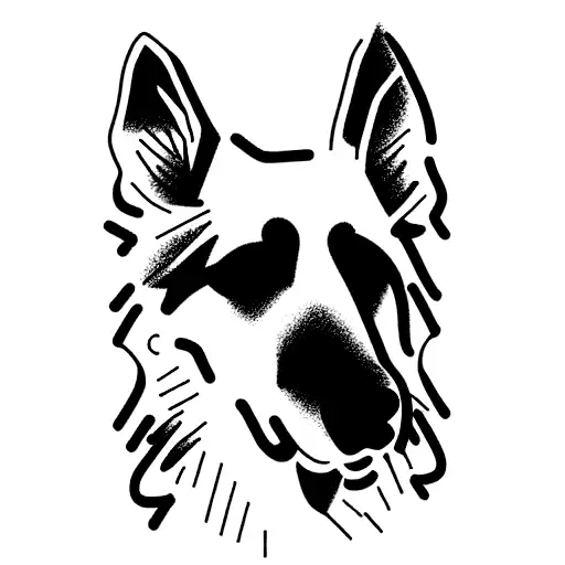 German Shepherd Outline