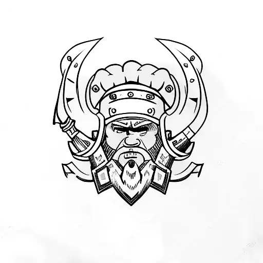 A Viking Warrior Playing A Realistic Video Game