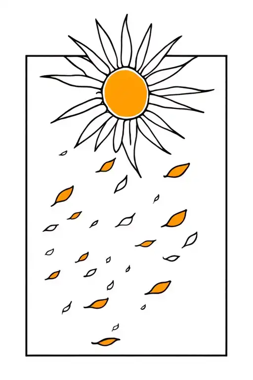 Sun Melting Into Flower Petals Falling