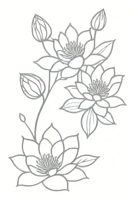 Waterlily Rose Violet Bouquet