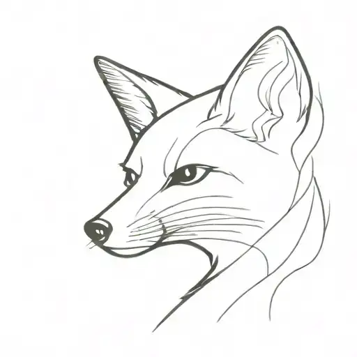 Fox Peeping Over Line