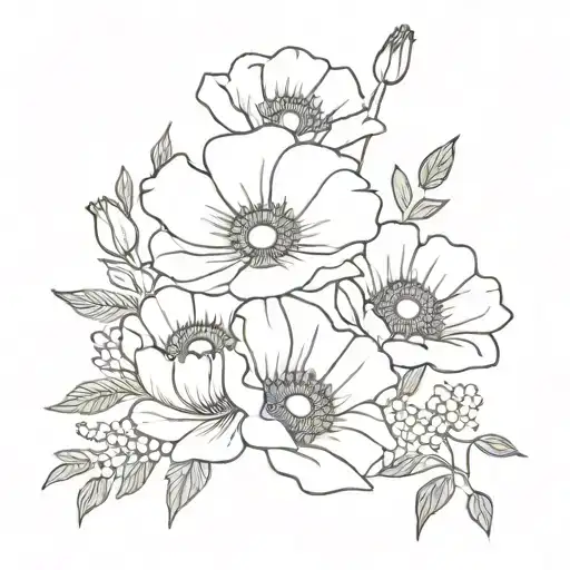 Poppy And Daisy Bouquet