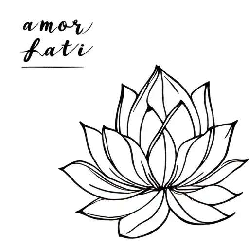 Amor Fati With A Lotus Flower