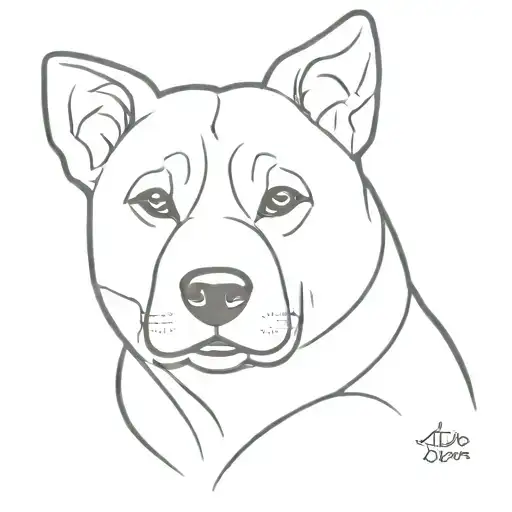 Sailor Knot And Akita Inu Puppy Crossed With Malinois Dog