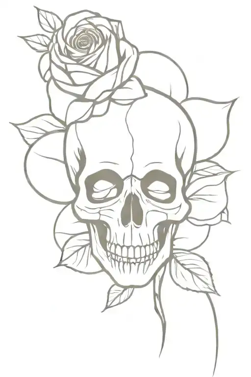 Skull Rose Thigh