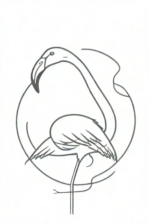 Flamingo With Semi Colon